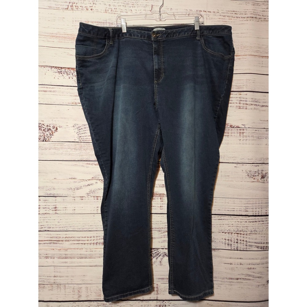 Catherines Womens 4X Dark Wash Stretch Denim Jeggings Plus Size Skinny Jeans